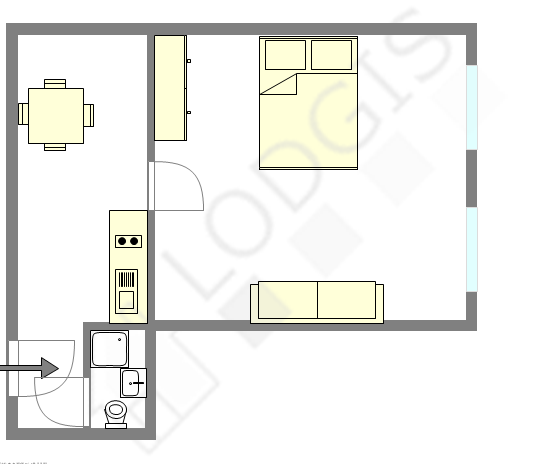 Appartement Paris 3° - Plan interactif