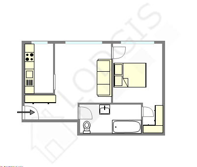 Appartement Paris 16° - Plan interactif
