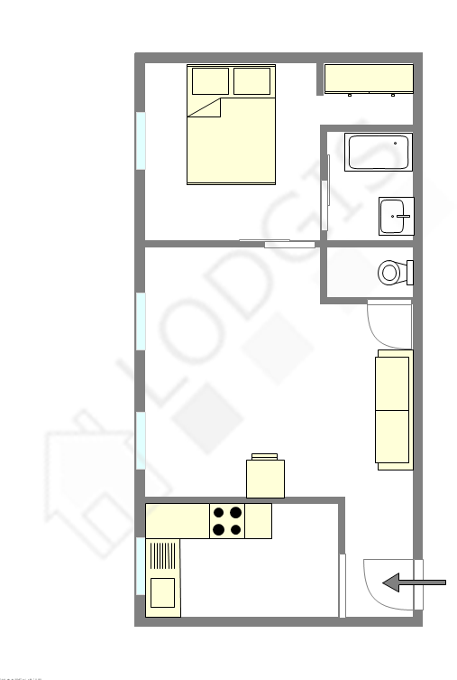 Appartement Paris 18° - Plan interactif