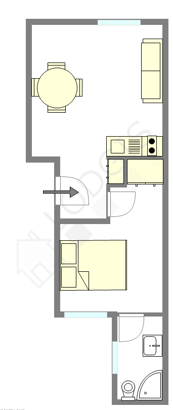 Appartement Paris 15° - Plan interactif