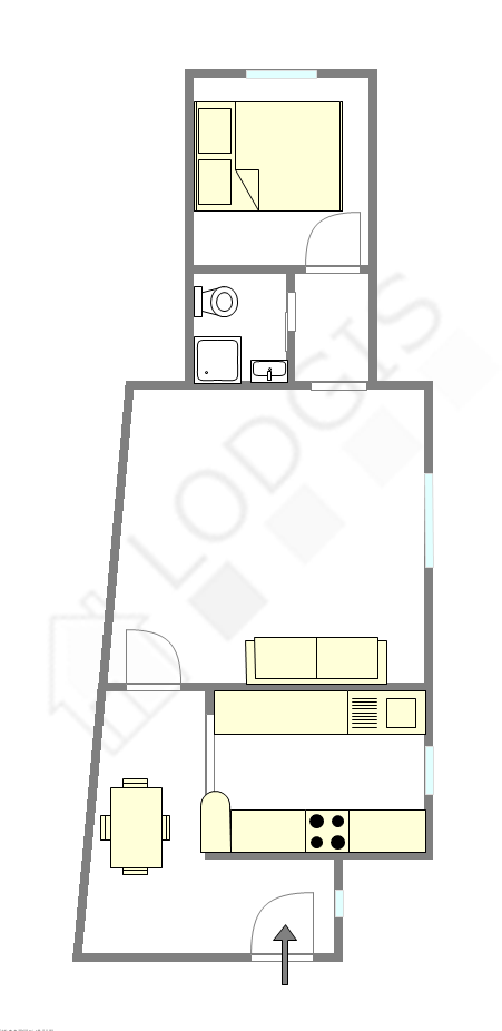 Appartement Paris 6° - Plan interactif