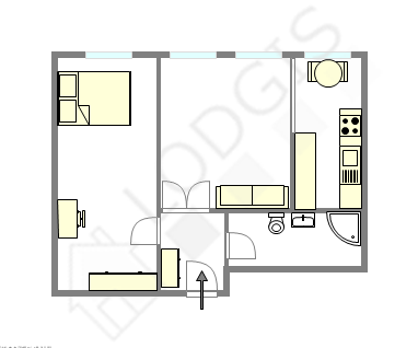 Appartement Paris 15° - Plan interactif