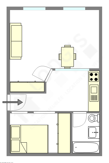 Appartement Paris 11° - Plan interactif