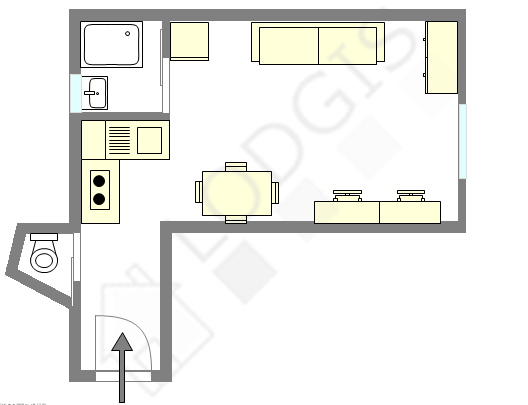 Appartement Paris 19° - Plan interactif