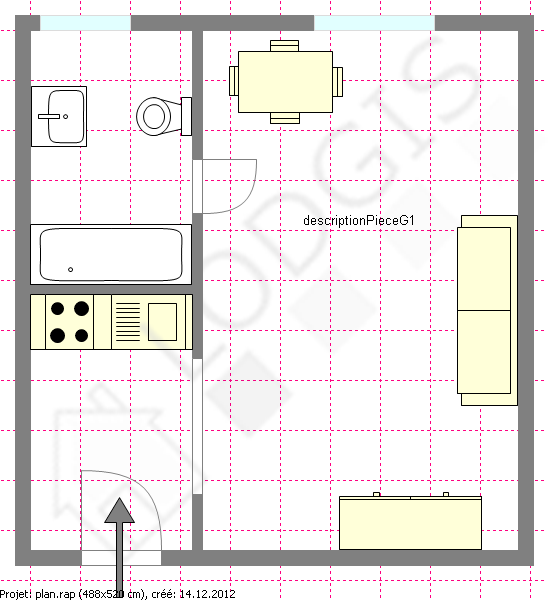 Appartement Paris 16° - Plan interactif