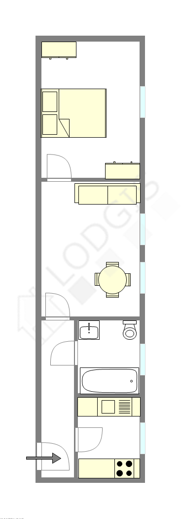 Appartement Paris 12° - Plan interactif