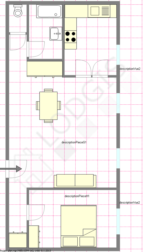 Appartement Paris 16° - Plan interactif
