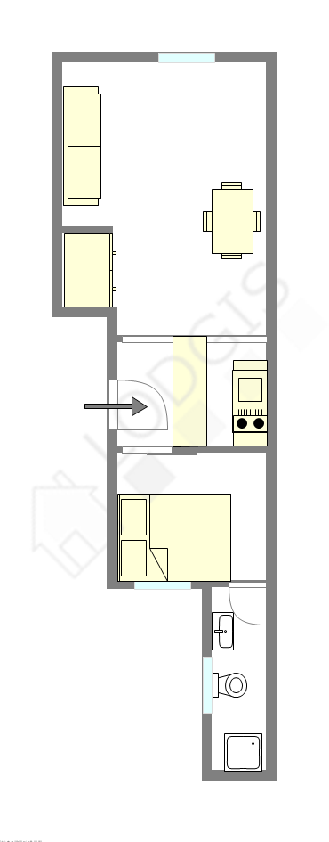 Appartement Paris 18° - Plan interactif