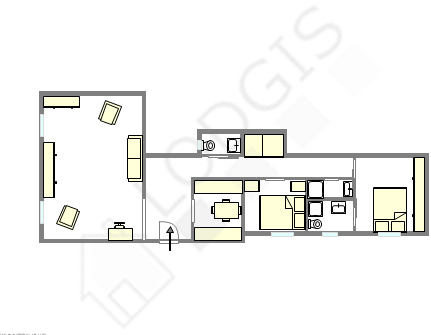 Appartement Paris 1° - Plan interactif