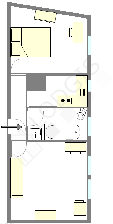 Appartement Paris 5° - Plan interactif