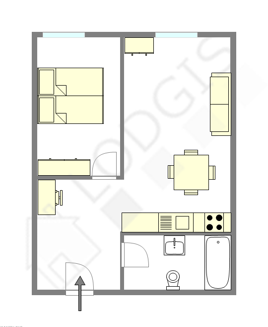 Appartement Paris 18° - Plan interactif