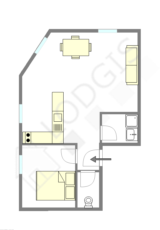 Appartement Paris 15° - Plan interactif