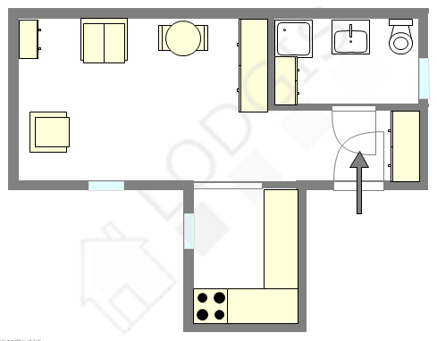 Appartement Paris 17° - Plan interactif