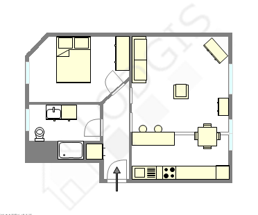 Appartement Paris 16° - Plan interactif