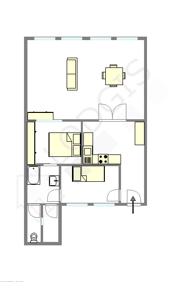 Appartement Paris 1° - Plan interactif