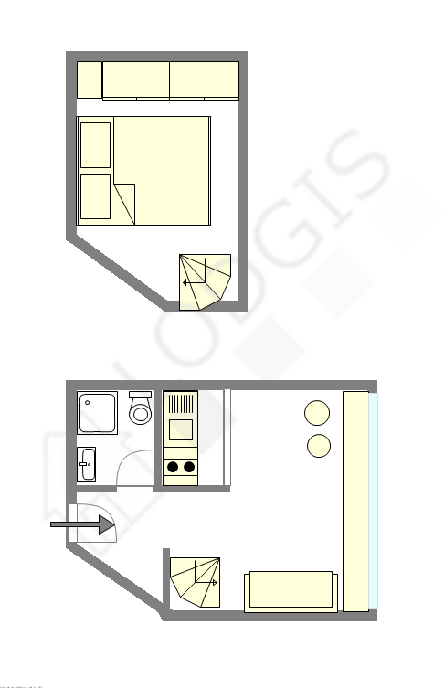 Duplex Paris 14° - Plan interactif