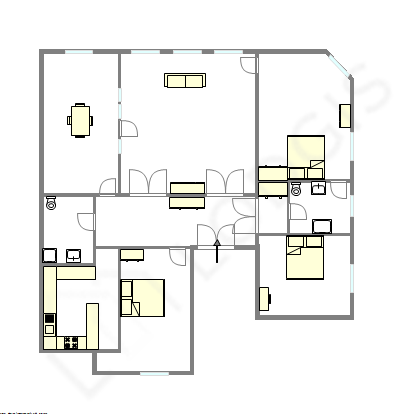 Apartamento París 16° - Plano interactivo