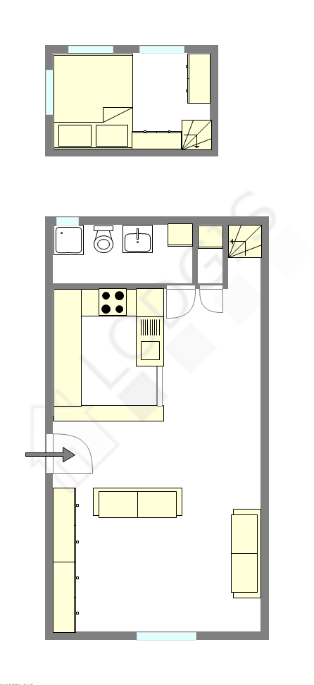 Appartement Paris 18° - Plan interactif