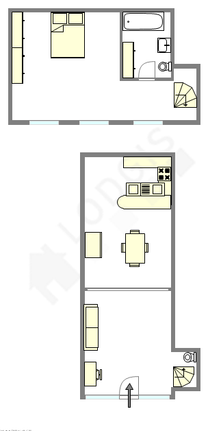 duplex Parigi 5° - Piantina interattiva