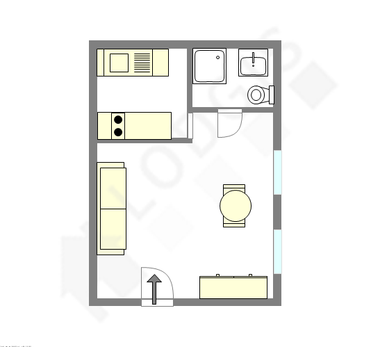 Appartement Paris 18° - Plan interactif