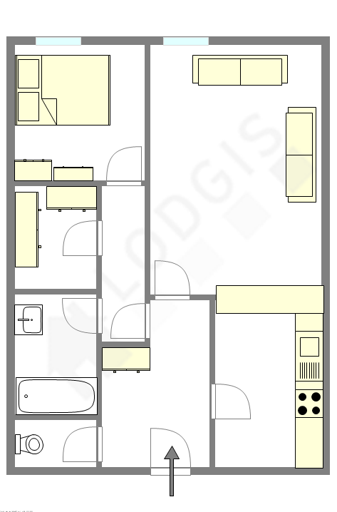 Wohnung Haut de seine Nord - Interaktiven Plan