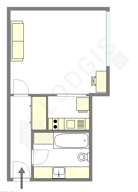 Appartement Paris 20° - Plan interactif