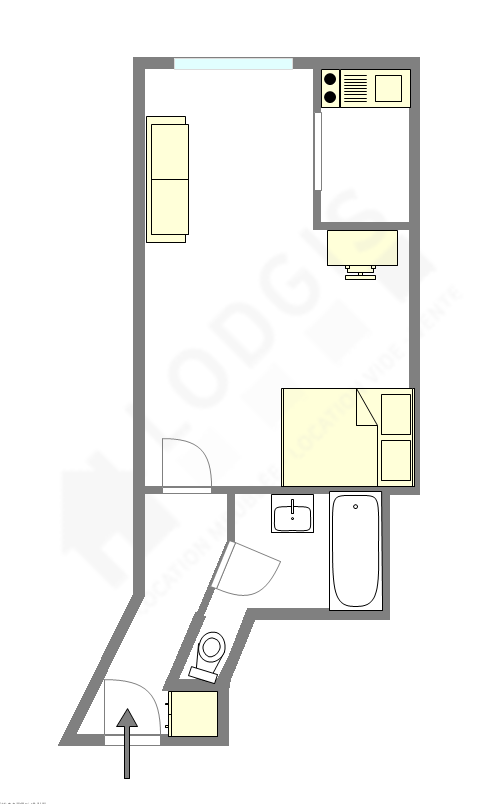 Apartamento Paris 18° - Plano interativo