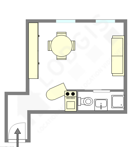 Appartement Paris 18° - Plan interactif