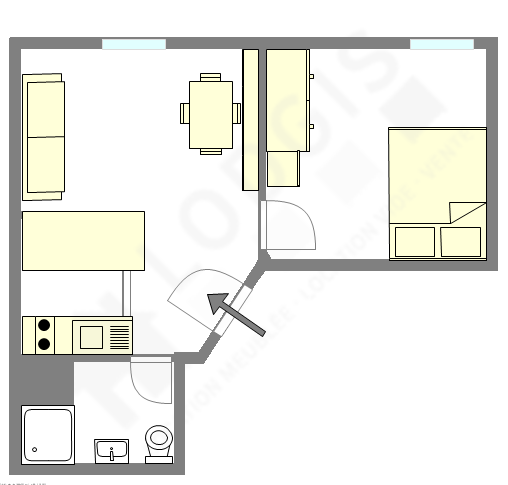 Appartement Paris 5° - Plan interactif