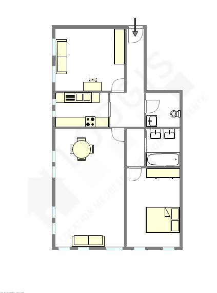 Apartamento París 15° - Plano interactivo