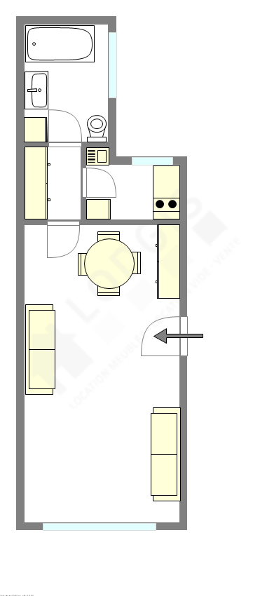 Appartement Paris 6° - Plan interactif