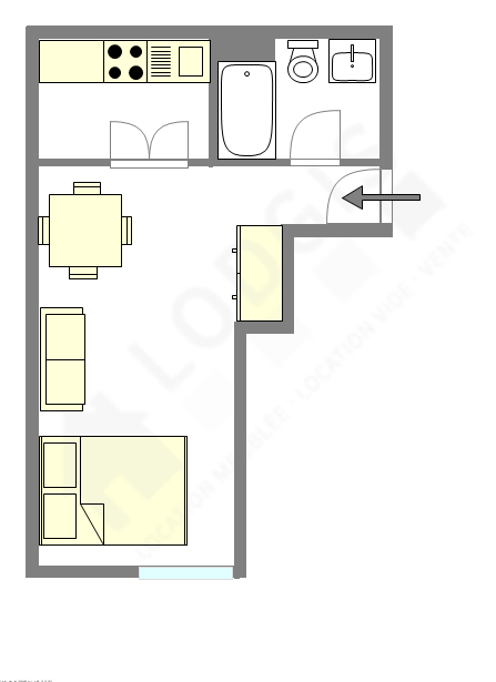 Appartement Paris 6° - Plan interactif