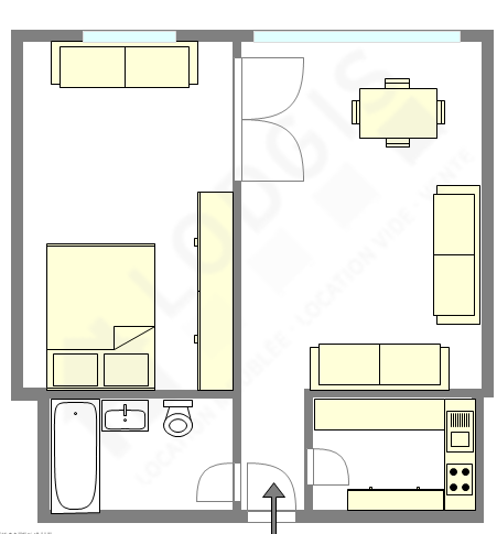 Apartamento París 15° - Plano interactivo