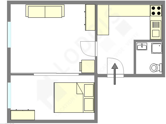 Appartement Paris 17° - Plan interactif