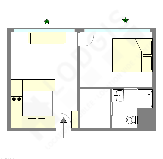 Apartamento Paris 6° - Plano interativo