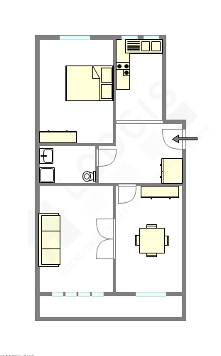 Appartement Paris 12° - Plan interactif