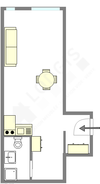 Appartement Paris 11° - Plan interactif