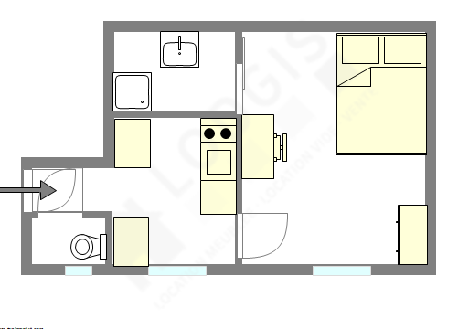 Appartement Paris 17° - Plan interactif