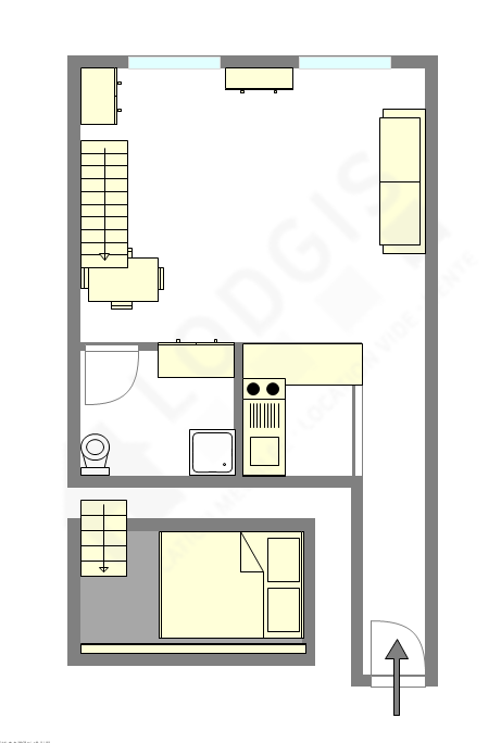 Appartement Paris 1° - Plan interactif
