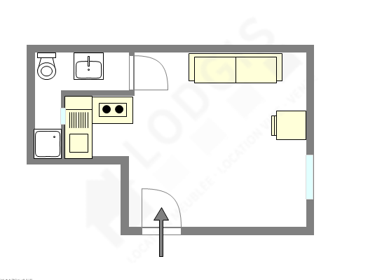 Appartement Paris 18° - Plan interactif