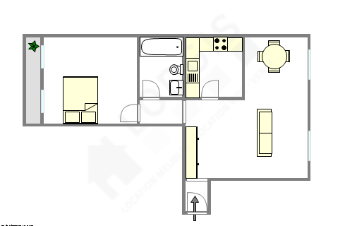 Appartement Paris 2° - Plan interactif