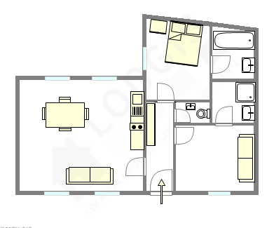 Appartement Paris 10° - Plan interactif