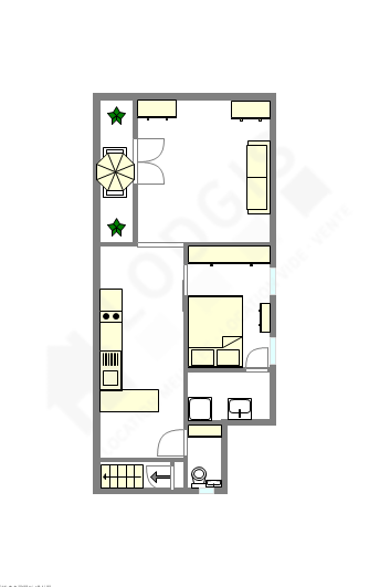 Appartement Paris 2° - Plan interactif