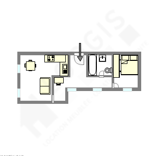 Appartement Paris 9° - Plan interactif