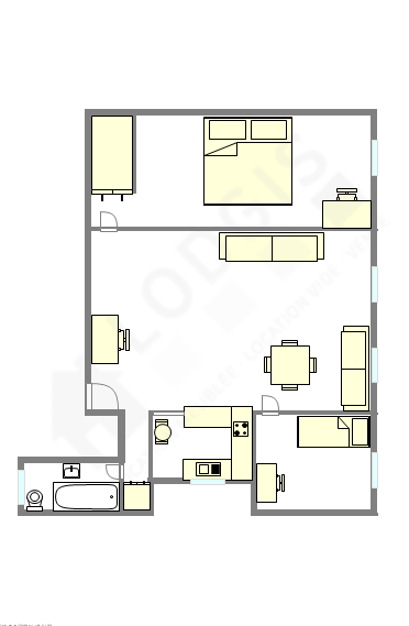 Appartement Haut de seine Nord - Plan interactif