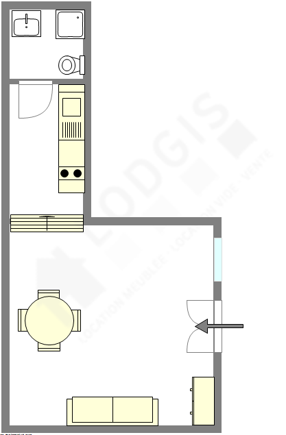 Appartement Paris 2° - Plan interactif