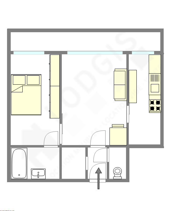 Appartement Paris 14° - Plan interactif