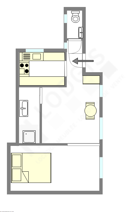 Appartement Paris 5° - Plan interactif