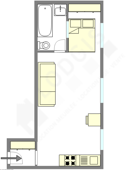 Appartement Paris 18° - Plan interactif