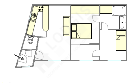 Appartement Paris 16° - Plan interactif